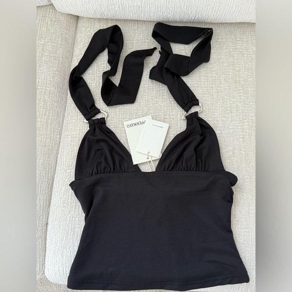 NWT - black mini skirt set and halter top from Peppermayo - Picture 6 of 9